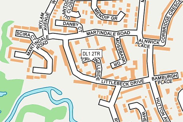 DL1 2TR map - OS OpenMap – Local (Ordnance Survey)