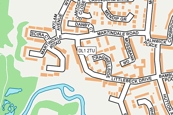 DL1 2TU map - OS OpenMap – Local (Ordnance Survey)