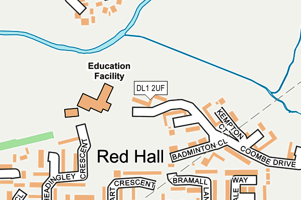 DL1 2UF map - OS OpenMap – Local (Ordnance Survey)