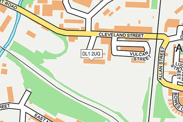 DL1 2UQ map - OS OpenMap – Local (Ordnance Survey)