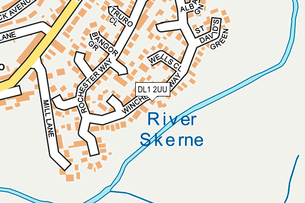 DL1 2UU map - OS OpenMap – Local (Ordnance Survey)