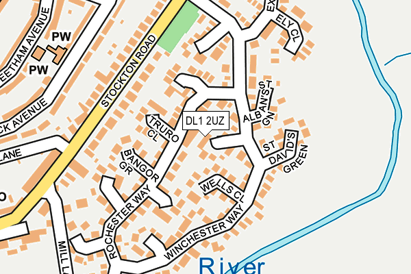 DL1 2UZ map - OS OpenMap – Local (Ordnance Survey)