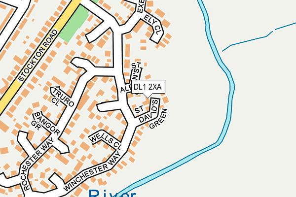 DL1 2XA map - OS OpenMap – Local (Ordnance Survey)