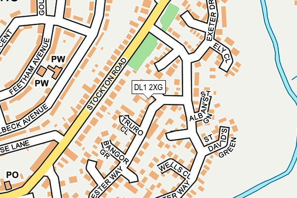 DL1 2XG map - OS OpenMap – Local (Ordnance Survey)