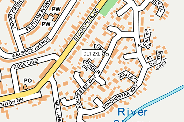 DL1 2XL map - OS OpenMap – Local (Ordnance Survey)