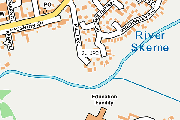 DL1 2XQ map - OS OpenMap – Local (Ordnance Survey)