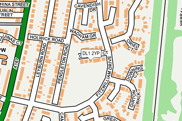 DL1 2YP map - OS OpenMap – Local (Ordnance Survey)