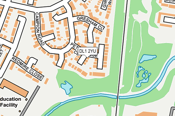 DL1 2YU map - OS OpenMap – Local (Ordnance Survey)