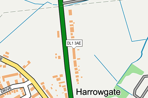 DL1 3AE map - OS OpenMap – Local (Ordnance Survey)