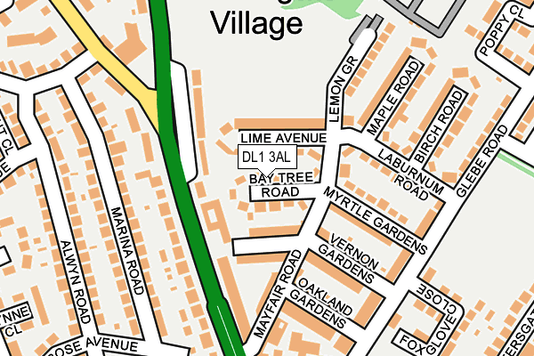 DL1 3AL map - OS OpenMap – Local (Ordnance Survey)