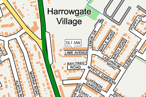 DL1 3AN map - OS OpenMap – Local (Ordnance Survey)