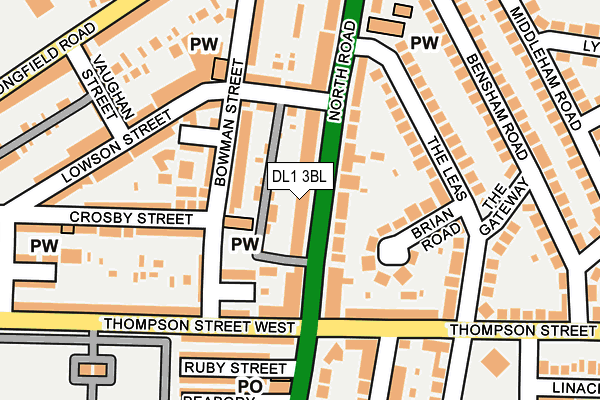 DL1 3BL map - OS OpenMap – Local (Ordnance Survey)