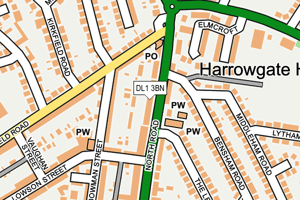 DL1 3BN map - OS OpenMap – Local (Ordnance Survey)