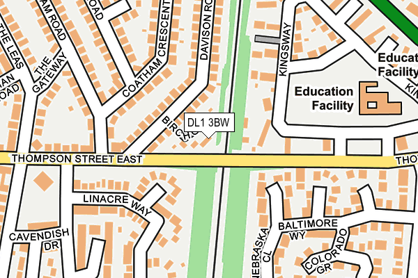 DL1 3BW map - OS OpenMap – Local (Ordnance Survey)