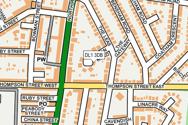 DL1 3DB map - OS OpenMap – Local (Ordnance Survey)