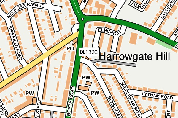 DL1 3DQ map - OS OpenMap – Local (Ordnance Survey)