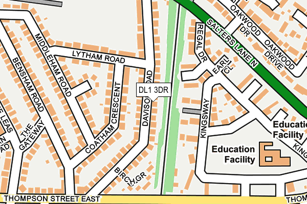 DL1 3DR map - OS OpenMap – Local (Ordnance Survey)