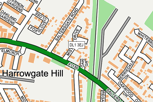 DL1 3EJ map - OS OpenMap – Local (Ordnance Survey)