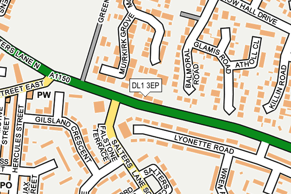 DL1 3EP map - OS OpenMap – Local (Ordnance Survey)