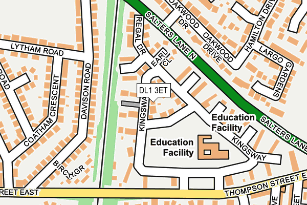 DL1 3ET map - OS OpenMap – Local (Ordnance Survey)