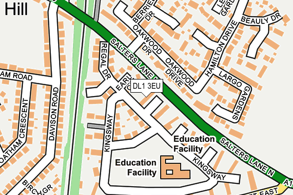 DL1 3EU map - OS OpenMap – Local (Ordnance Survey)