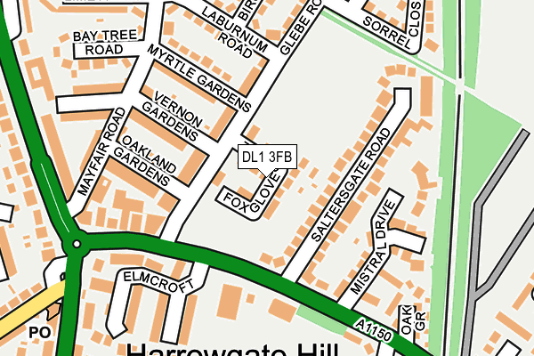 DL1 3FB map - OS OpenMap – Local (Ordnance Survey)