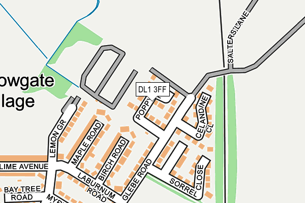 DL1 3FF map - OS OpenMap – Local (Ordnance Survey)