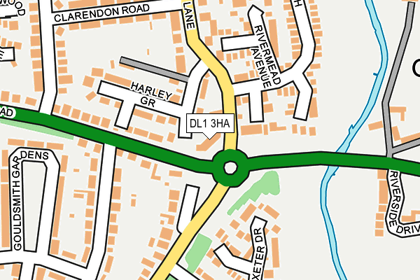 DL1 3HA map - OS OpenMap – Local (Ordnance Survey)