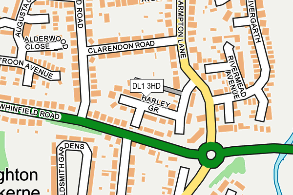 DL1 3HD map - OS OpenMap – Local (Ordnance Survey)