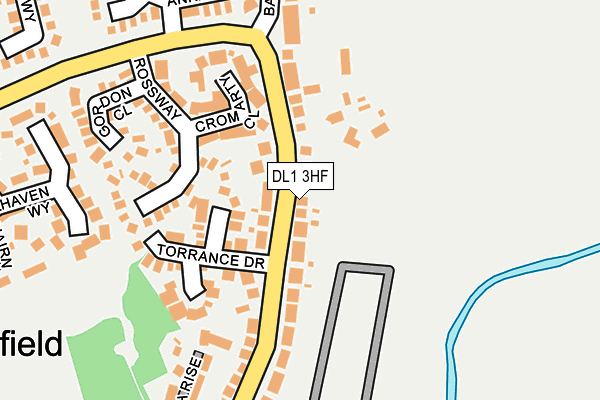 DL1 3HF map - OS OpenMap – Local (Ordnance Survey)