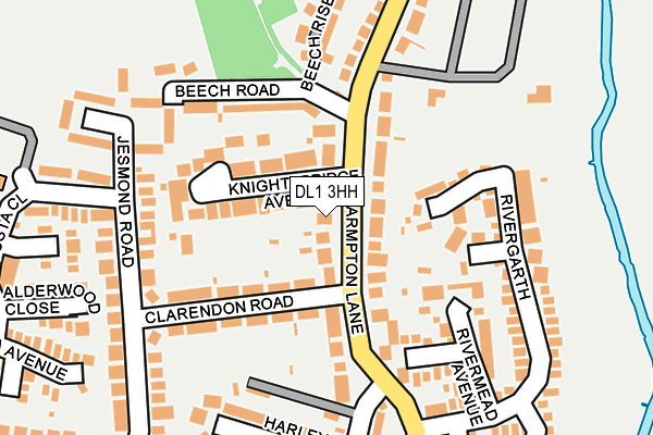 DL1 3HH map - OS OpenMap – Local (Ordnance Survey)