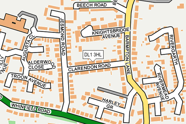 DL1 3HL map - OS OpenMap – Local (Ordnance Survey)