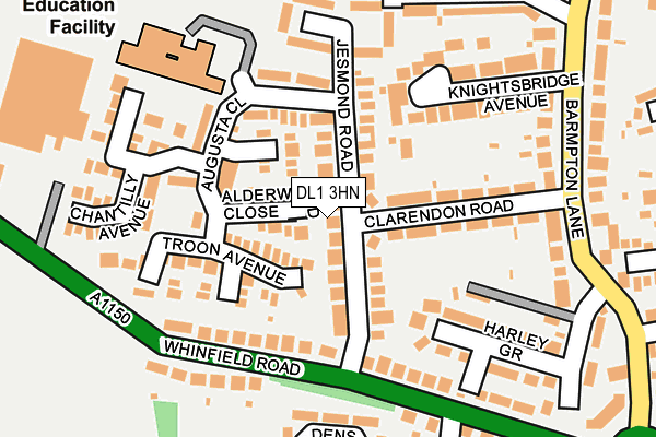 DL1 3HN map - OS OpenMap – Local (Ordnance Survey)