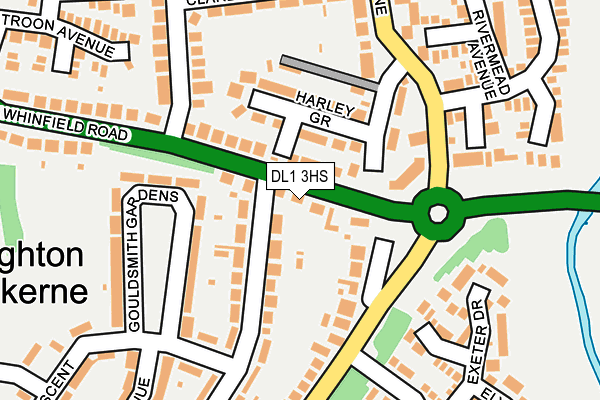 DL1 3HS map - OS OpenMap – Local (Ordnance Survey)