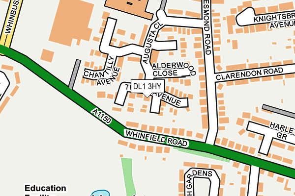 DL1 3HY map - OS OpenMap – Local (Ordnance Survey)