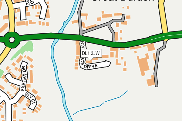 DL1 3JW map - OS OpenMap – Local (Ordnance Survey)