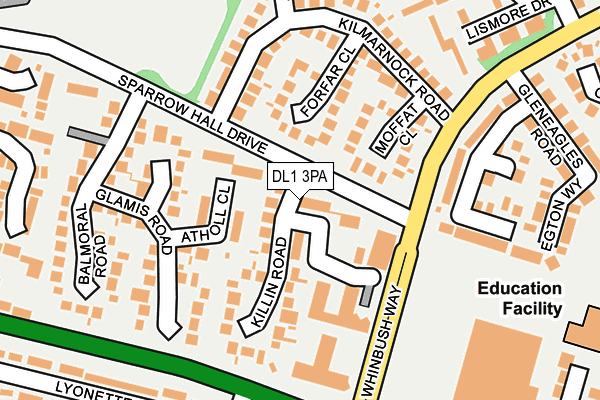 DL1 3PA map - OS OpenMap – Local (Ordnance Survey)