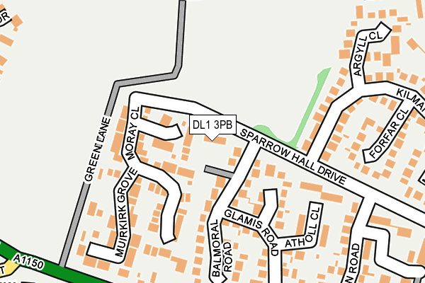 DL1 3PB map - OS OpenMap – Local (Ordnance Survey)