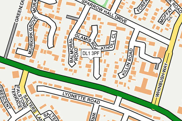 DL1 3PF map - OS OpenMap – Local (Ordnance Survey)