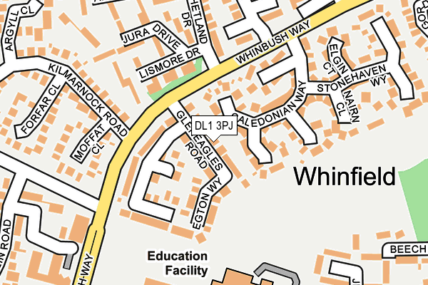 DL1 3PJ map - OS OpenMap – Local (Ordnance Survey)