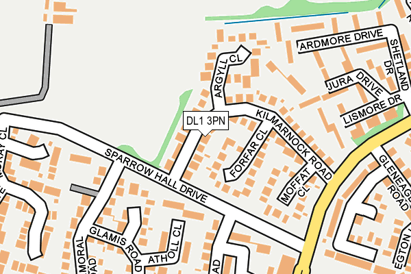 DL1 3PN map - OS OpenMap – Local (Ordnance Survey)