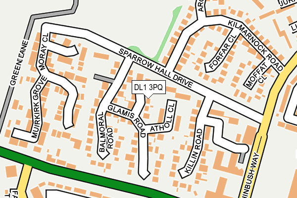 DL1 3PQ map - OS OpenMap – Local (Ordnance Survey)