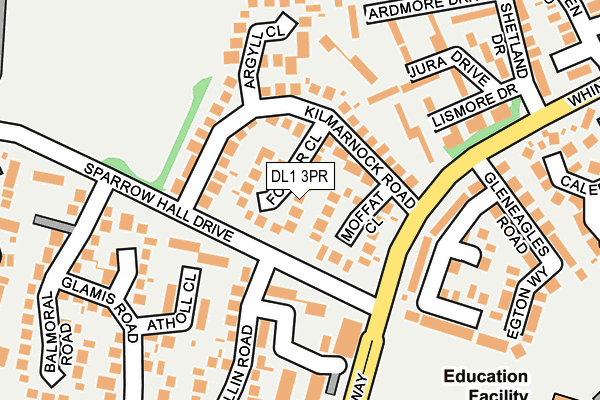 DL1 3PR map - OS OpenMap – Local (Ordnance Survey)