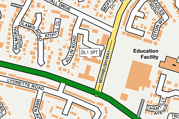 DL1 3PT map - OS OpenMap – Local (Ordnance Survey)