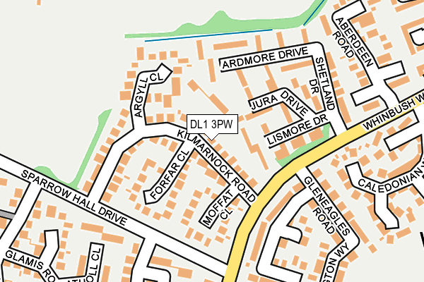DL1 3PW map - OS OpenMap – Local (Ordnance Survey)
