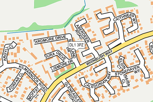 DL1 3PZ map - OS OpenMap – Local (Ordnance Survey)