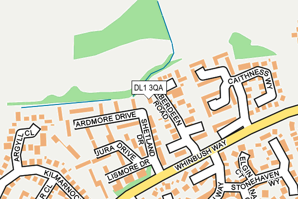 DL1 3QA map - OS OpenMap – Local (Ordnance Survey)