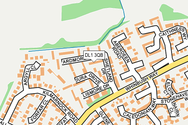 DL1 3QB map - OS OpenMap – Local (Ordnance Survey)