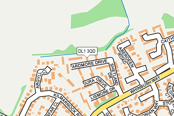 DL1 3QD map - OS OpenMap – Local (Ordnance Survey)