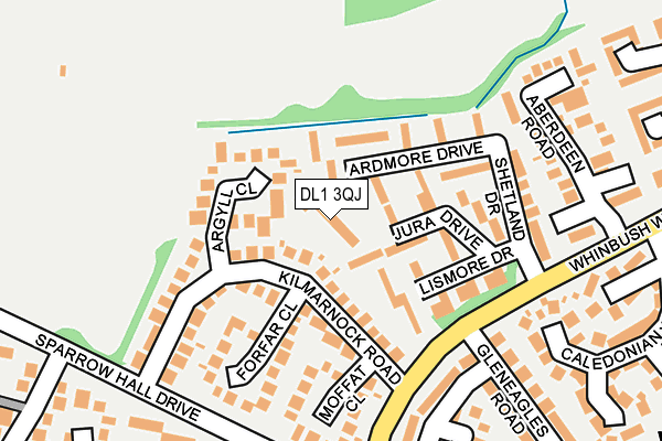 DL1 3QJ map - OS OpenMap – Local (Ordnance Survey)